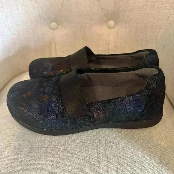 Alegria Shoes - Alegria Shoes GLE-760 Slip On Comfort Clog Ballet Flats Size 37 US 6 Metallic
